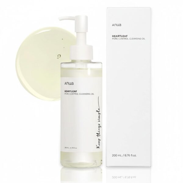 زيت أنوا المنظف المسام الأصلي بخلاصة الهارتليف لإزالة الرؤوس السوداء والمكياج - ANUA Heartleaf Pore Control Cleansing Oil 200ml