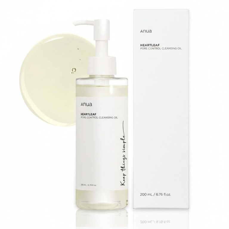 زيت أنوا المنظف المسام الأصلي بخلاصة الهارتليف لإزالة الرؤوس السوداء والمكياج - ANUA Heartleaf Pore Control Cleansing Oil 200ml