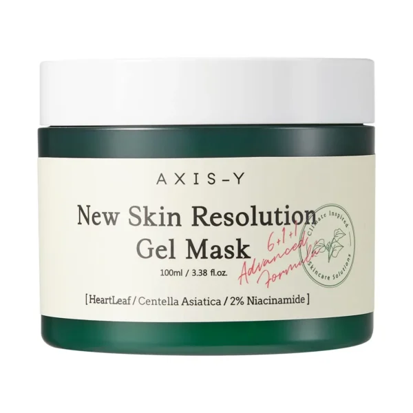 "ماسك الجل المهدئ من أكسيس واي لتجديد البشرة وتفتيحها بعشبة القلب." AXIS-Y New Skin Resolution Gel Mask (100ml)
