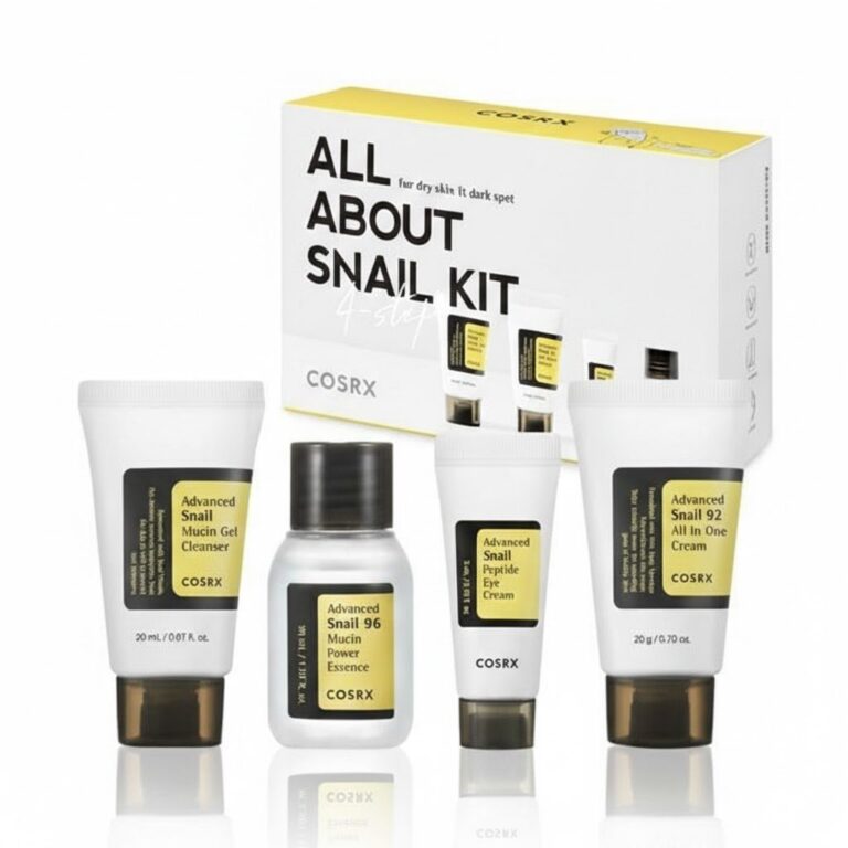 مجموعة الحلزون المتكاملة من كوزريكس لإصلاح البشرة COSRX All About Snail Kit 4-Step