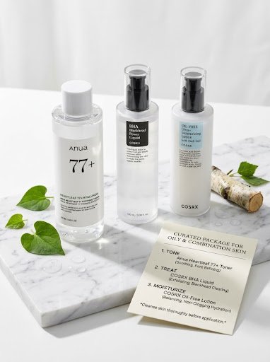 مجموعة النضارة الثلاثية للبشرة الدهنية والمختلطة (Curated Package for Oily & Combination Skin).