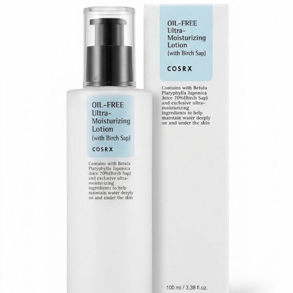 "مرطب كوزركس الخالي من الزيوت بصمغ الصنوبر للبشرة الدهنية - COSRX Oil-Free Moisturizing Lotion."