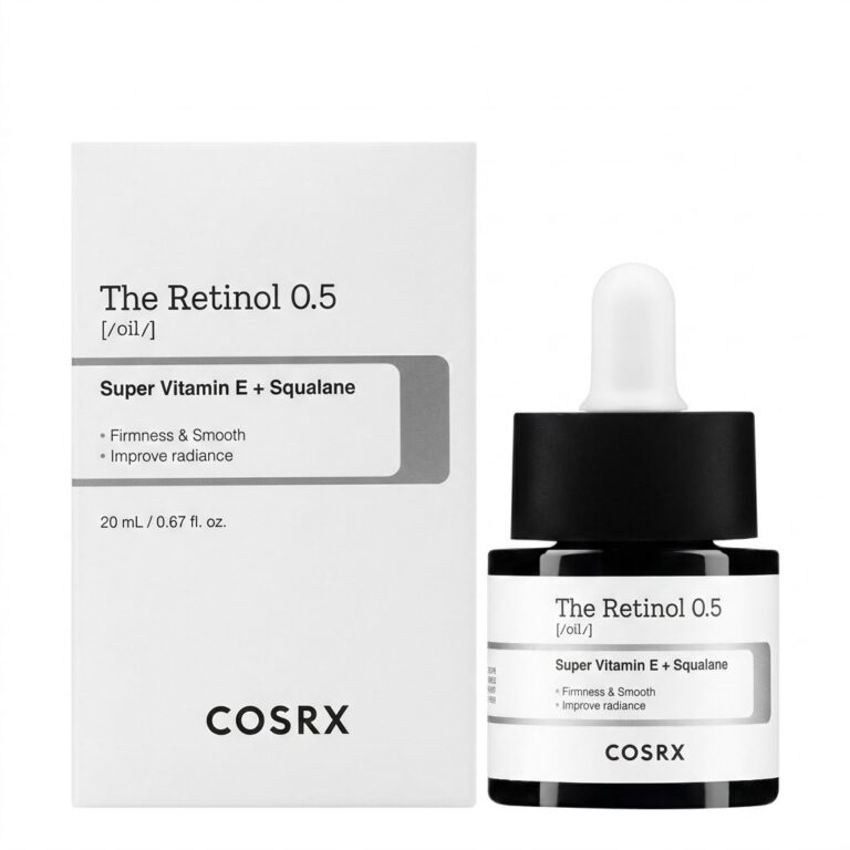 "زيت كوسركس ريتينول 0.5 المركز لعلاج التجاعيد وشد البشرة - Cosrx Retinol Oil."