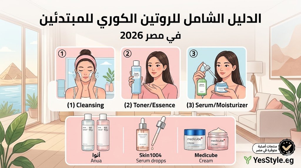 غلاف مقال الروتين الكوري للمبتدئين في مصر - YesStyle.eg