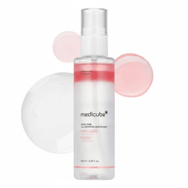 medicube-pdrn-pink-glutathione-serum-mist-glowing بخاخ سيروم ميديكيوب PDRN بينك جلوتاثيون الأصلي بتركيبة الرذاذ الوردي لترميم البشرة ومنحها لمعة الـ Glass Skin - متوفر على Yes Style