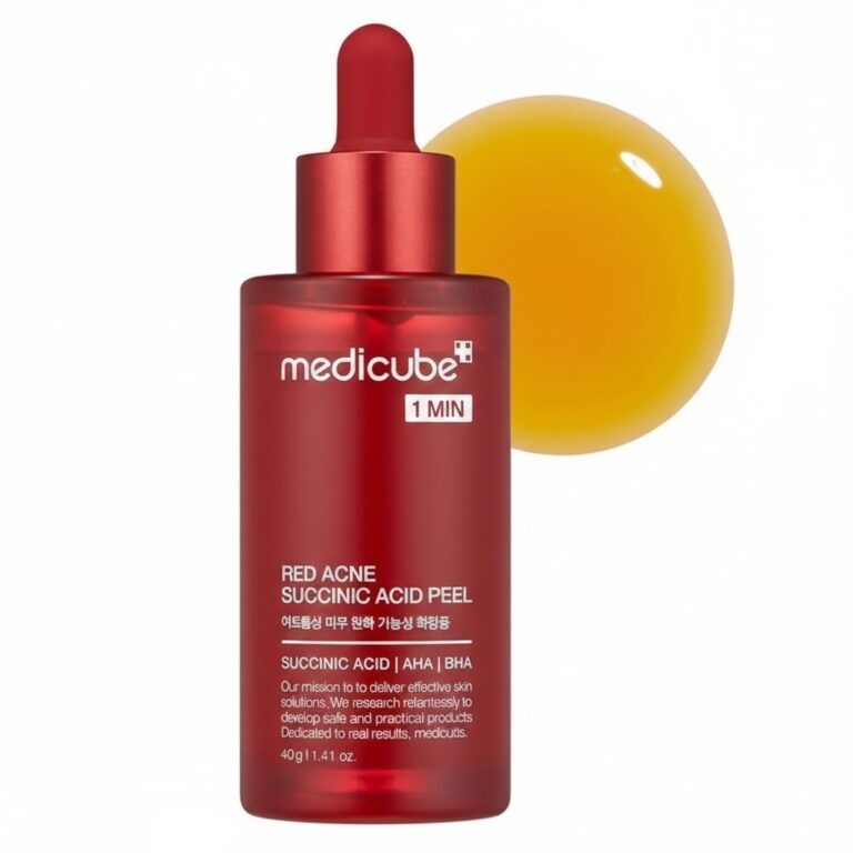 medicube-red-acne-succinic-acid-peel-pores-treatment مقشر ميديكيوب ريد أكني الأصلي بحمض السكسينيك لتنظيف المسام وعلاج حب الشباب بتركيبة 1 دقيقة المتوفر على Yes Style