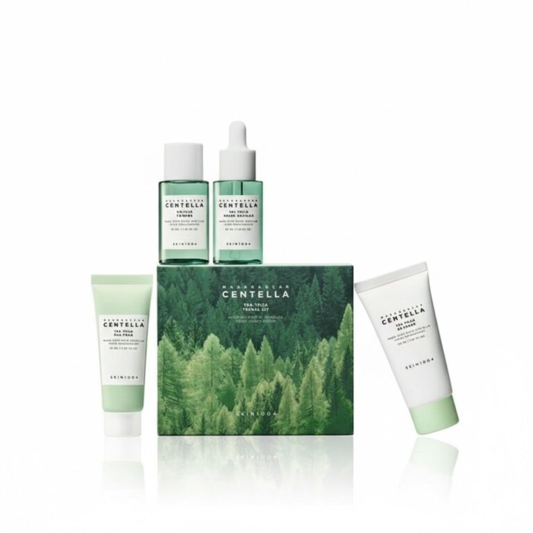 مجموعة السفر لعلاج حب الشباب سكين 1004 SKIN1004 Madagascar Centella Tea-Trica Travel Kit 4pcs