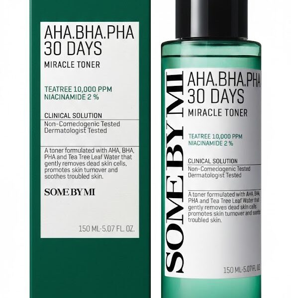 تونر المعجزة AHA BHA PHA لتجديد البشرة في 30 يوماً من سوم باي مي (150 مل) وداعاً لمشاكل البشرة مع Some By Mi Miracle Toner