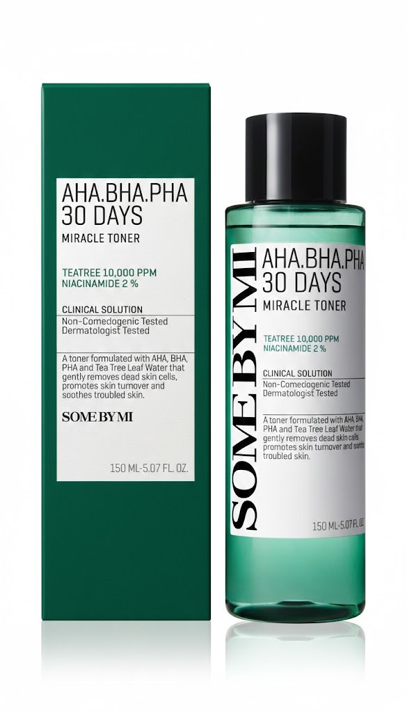 تونر المعجزة AHA BHA PHA لتجديد البشرة في 30 يوماً من سوم باي مي (150 مل) وداعاً لمشاكل البشرة مع Some By Mi Miracle Toner