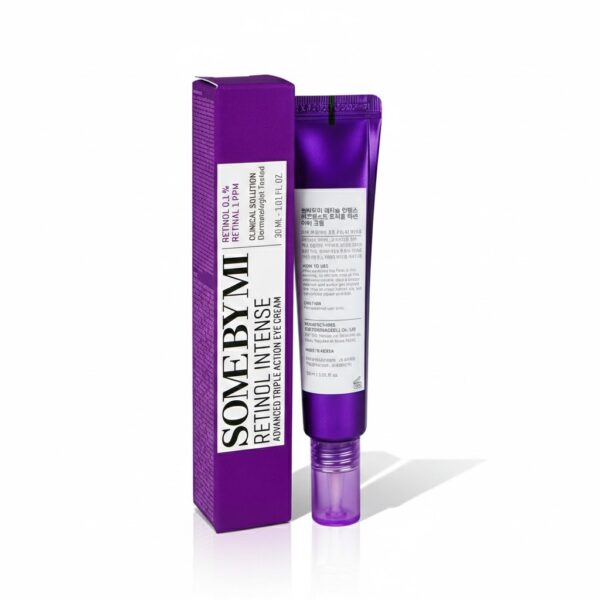 "كريم ريتينول إنتنس ثلاثي المفعول للعين من سوم باي مي بحجم 30 مل لعلاج التجاعيد والهالات."some-by-mi-retinol-intense-triple-action-eye-cream-30ml